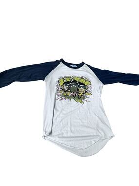 Vintage 80s ZZ TOP Shirt Raglan Band Southern Rock Tour 1981 Purple M Medium